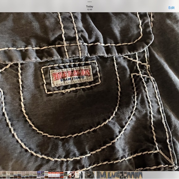 True Religion Men's Cargo Pants - Charcoal - Picture 7 of 9